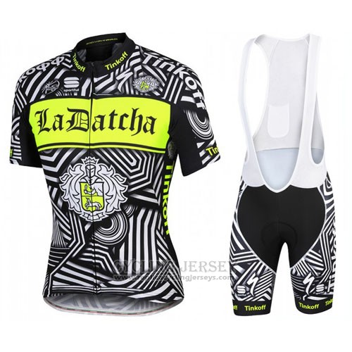 2016 Cycling Jersey Tinkoff Gray Short Sleeve and Bib Short